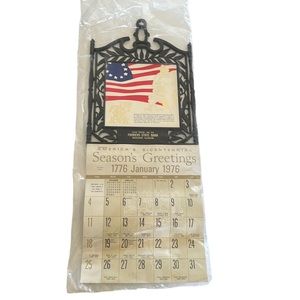 Vintage 1976 BICENTENNIAL Calendar~Beecher, Illinois